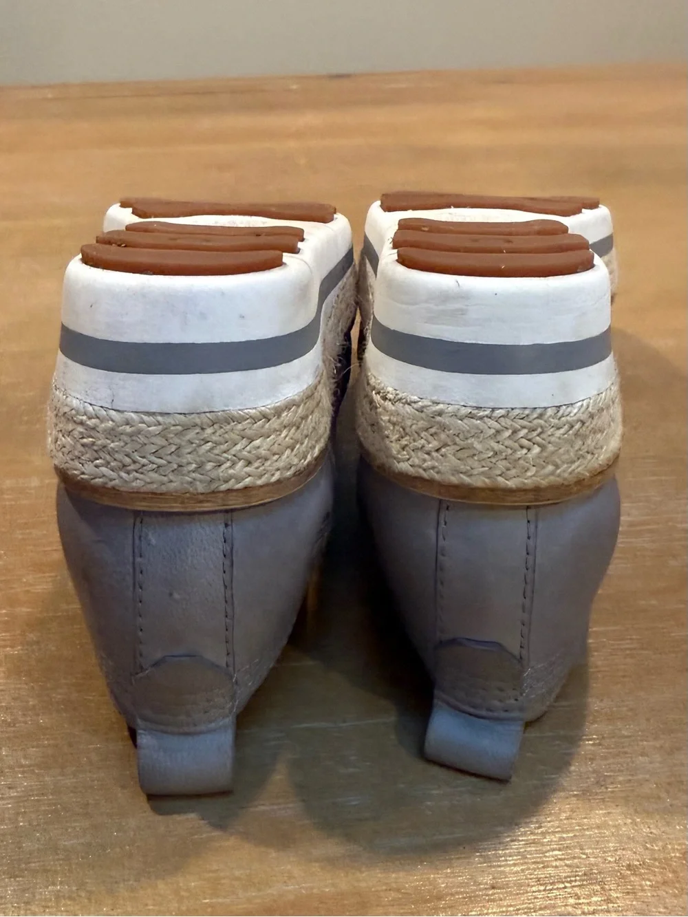 Timberland Women’s Emerson Point Slip On Espadrilles Medium Gray Leather Sz 6